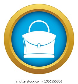 Little woman bag icon blue vector isolated on white background for any design