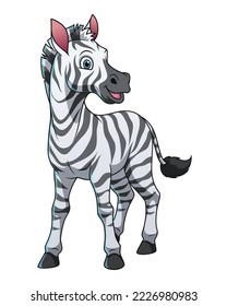 Little Zebra Cartoon Animal Illustration