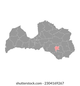Livani Municipality map, administrative division of Latvia. Vector illustration.