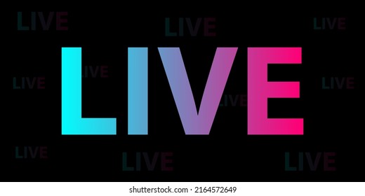 Live. Abstract symbol in the style of a popular social network. Flat style.  Vector illustration. EPS10