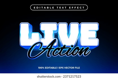 Live action text effect editable video cover and banner text style, 3d typography template