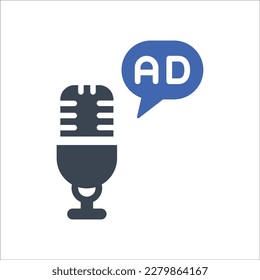 Live advertisement icon, Vector Graphics