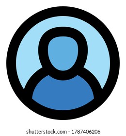 Icono de avatar en vivo. Contorno icono vectorial de avatar vivo para diseño web aislado en fondo blanco