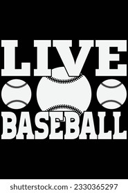 Live Baseball eps cut file for cutting machine
