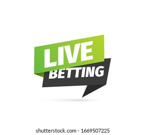 Live betting isolated vector icon. Paper sticker for gamble