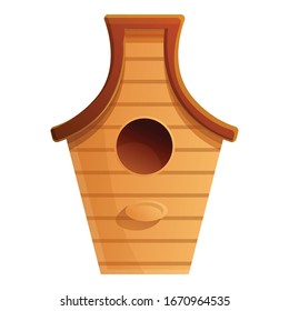 Live bird house icon. Cartoon of live bird house vector icon for web design isolated on white background
