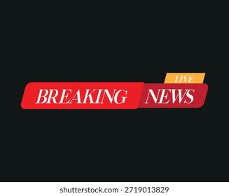 Noticias de ruptura en vivo Plantilla de tercer Anuncio inferior para transmisión de Noticias