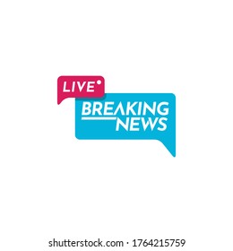 Live breaking news video vector template.