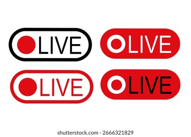 Botón de transmisión en vivo. Marca de agua Video de transmisión en vivo. streaming.