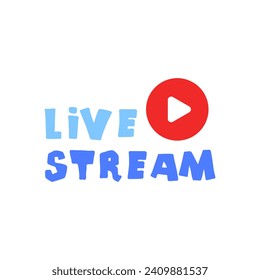 live broadcast icon on a white background, vector illustration