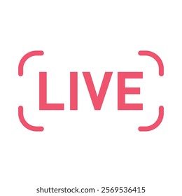 Live broadcast icon. Streaming video for online meetings