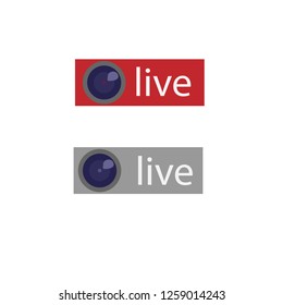 Live broadcast, icon, vector graphics
