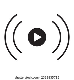 live broadcast icon vector template illustration logo design