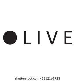 live broadcast icon vector template illustration logo design