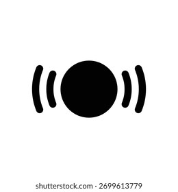 Transmisión en vivo. Icono de Vector de trazo delineado con detalles rellenos de negro.
