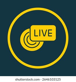 Live Broadcast trendy vector art design magnificent amazing design colorful useful illustration.eps