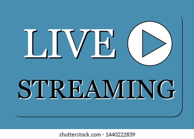 Live broadcast vector icon, symbol isolated. Button video player.