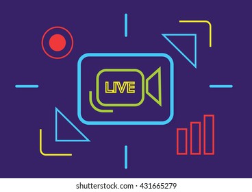 Live broadcasting abstract vector illustration contain EPS10 format , design Layout
