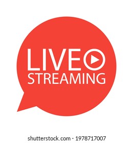 Live broadcasting. The red symbol of live broadcasting and live broadcasting.