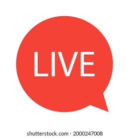 Transmisión en vivo. El símbolo rojo de la transmisión en vivo y en directo.
