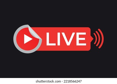 Live button vector element design