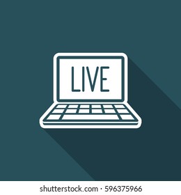 Live button - Vector icon for computer website or application