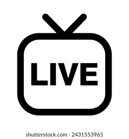 live buttons on a white background. Live symbol, badge, sign, label, sticker template. Social media concept. Vector illustration