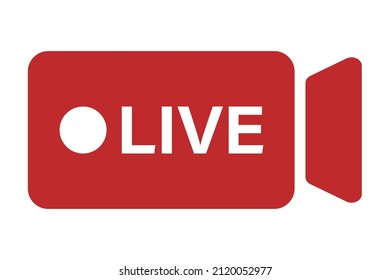 Live camera icon. Live streaming. Vectors.