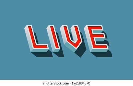 Live card. Typographic card design. Vector Illustration.