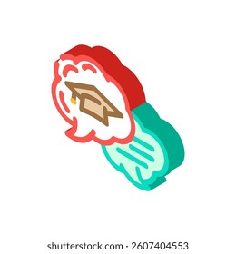 live chat bubble education platform isometric icon vector. live chat bubble education platform sign. isolated symbol illustration