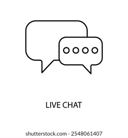 live chat concept line icon. Simple element illustration. live chat concept outline symbol design.