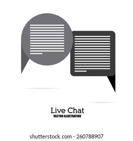 Live Chat design, vector illustration