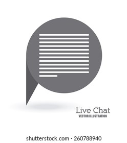 Live Chat design, vector illustration
