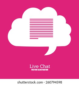 Live Chat design, vector illustration