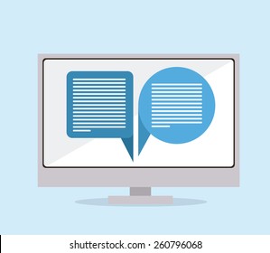 Live Chat design, vector illustration