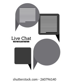 Live Chat design, vector illustration