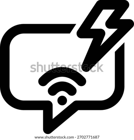 Live Chat, Fast Response, Instant Message Outline Icon