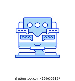 Live Chat Filled Line Icon. linear style sign for mobile concept and web design. Outline vector icon.