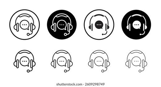 Live chat icon Black and white logo