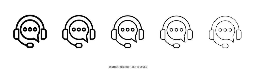Diseño de iconos de chat en vivo, logotipo, App, interfaz de usuario. Ilustración vectorial, EPS