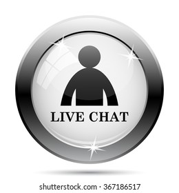 Live chat icon. Internet button on white background. EPS10 vector.
