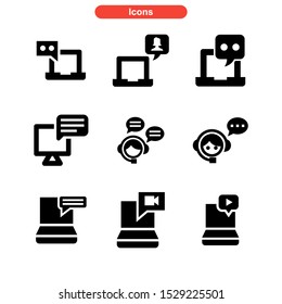 live chat icon isolated sign symbol vector illustration - Collection of high quality black style vector icons
