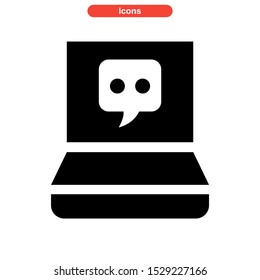 live chat icon isolated sign symbol vector illustration - high quality black style vector icons
