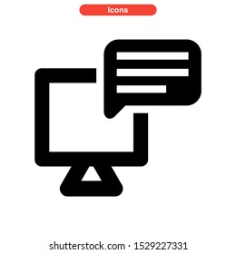 live chat icon isolated sign symbol vector illustration - high quality black style vector icons
