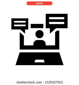 live chat icon isolated sign symbol vector illustration - high quality black style vector icons
