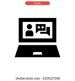 live chat icon isolated sign symbol vector illustration - high quality black style vector icons
