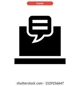 live chat icon isolated sign symbol vector illustration - high quality black style vector icons
