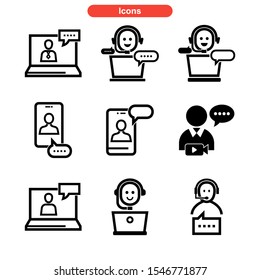 live chat icon isolated sign symbol vector illustration - Collection of high quality black style vector icons
