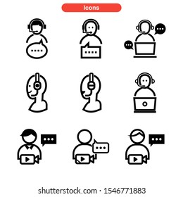 live chat icon isolated sign symbol vector illustration - Collection of high quality black style vector icons
