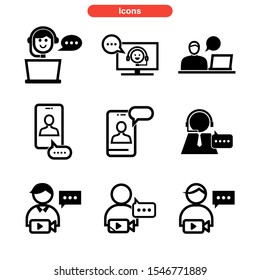 live chat icon isolated sign symbol vector illustration - Collection of high quality black style vector icons
